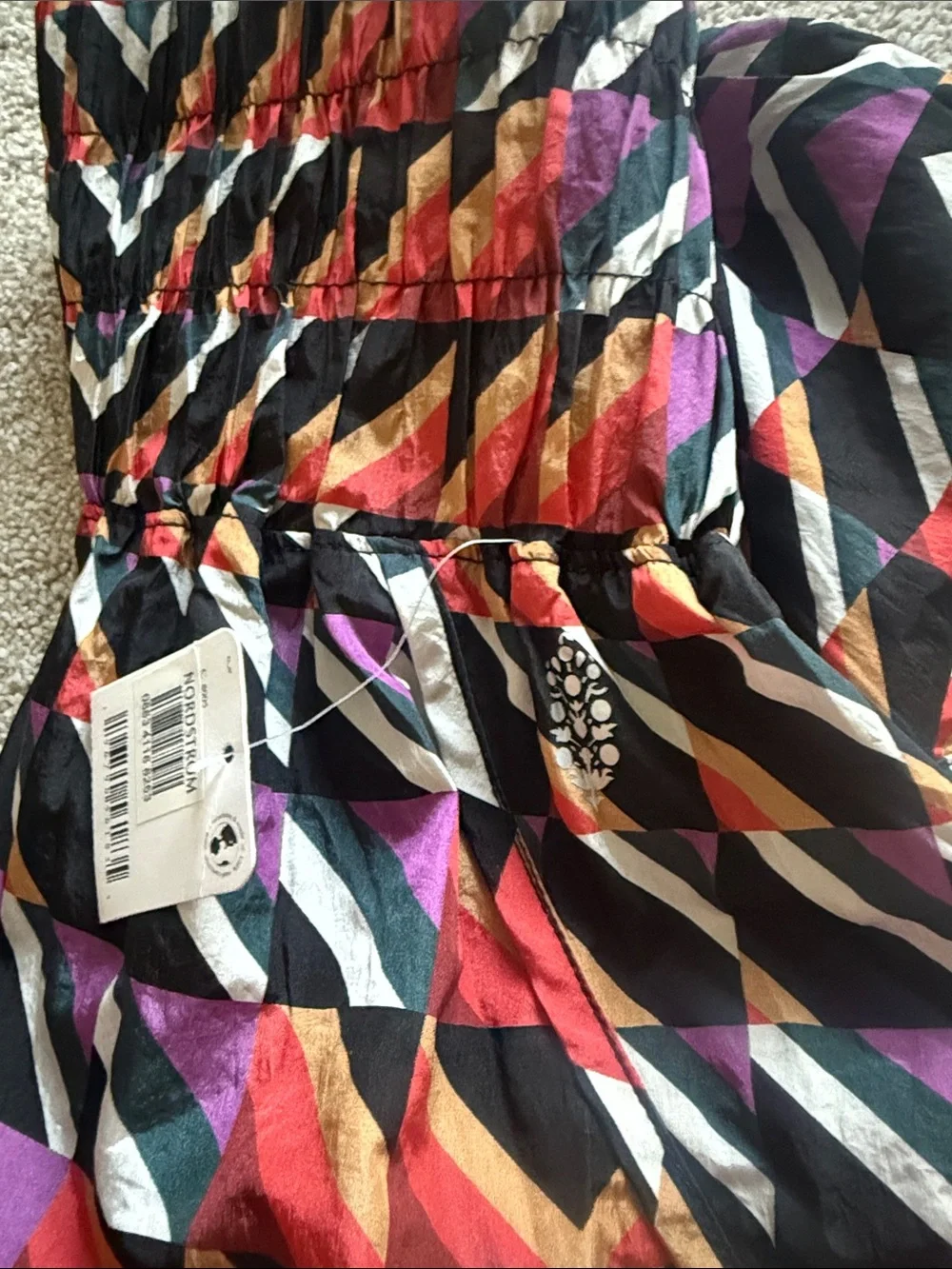 NWT Free people movement Orange crush combo print athletic shorts size Xs